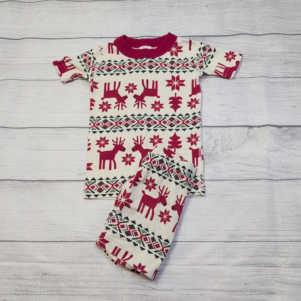 3 Hanna Andersson Deer Deer Short John Pajamas, 1 of 2